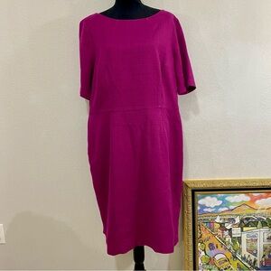 Boden Magenta Dress, 98% Cotton, Size 16R